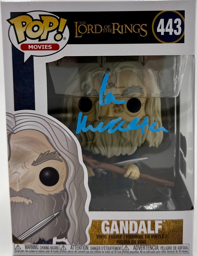 Ian McKellen signed Funko Pop #433 "Gandalf" (Lord of the Rings) - Beckett and OC Celebrity Marketing COA (Copy)